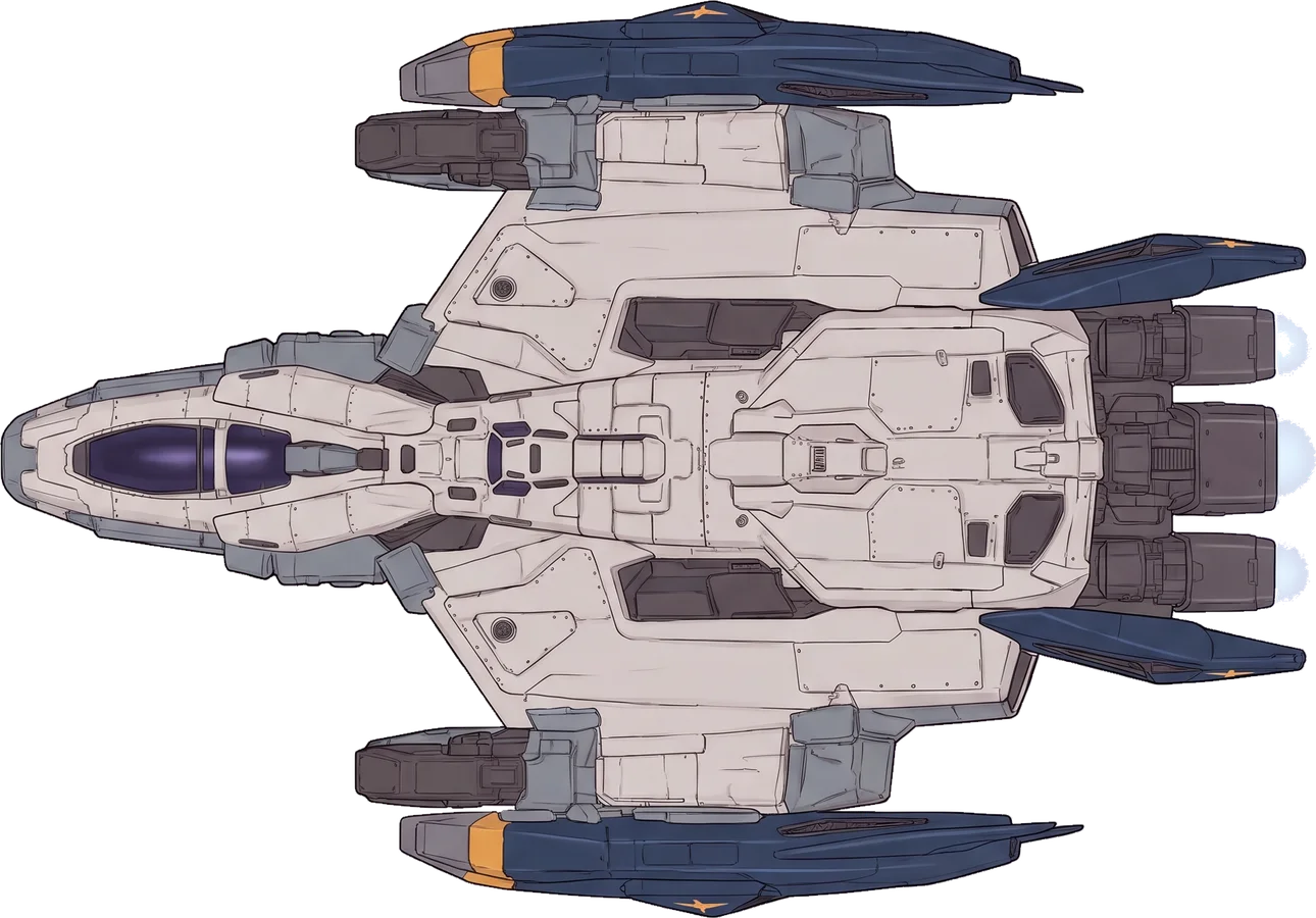 HB-132: top view, nose to the left