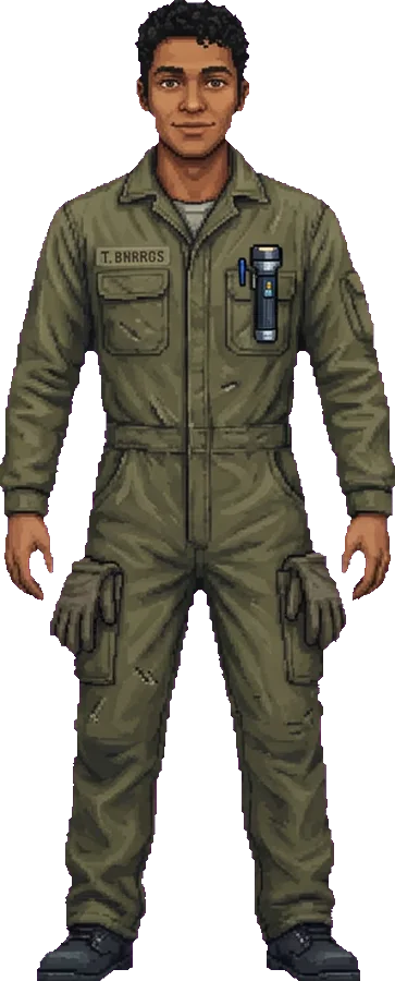 Full-length character art of Theo Barros