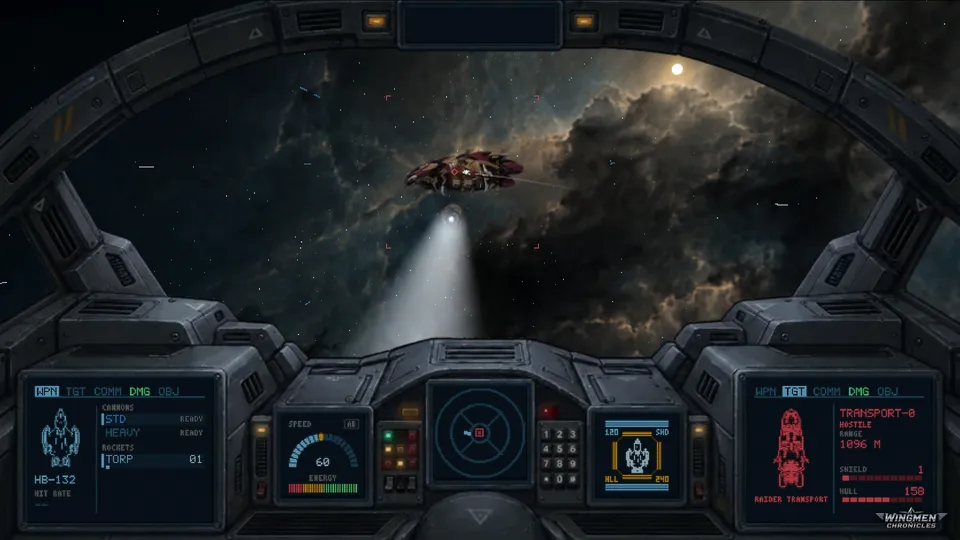 HB-132 torpedo run on a raider transport